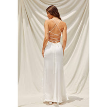 Satin Corset Open Back Ruffled Dress: CHAMPAGNE / S-M-L(3-2-1)