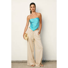 Conversational Strapless Handkerchief Top: POOLSIDE BLUE / S-M-L(2-2-2)