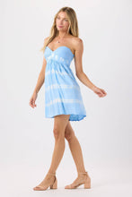 Shawna Mini Dress: Sky White Stripe / One Size