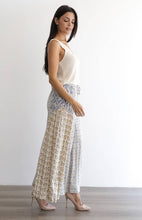 B3726-AA04 TIE WAIST WIDE LEG PANTS WITH LACE: Black / M
