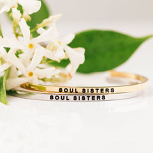 Soul Sisters - inspirational mantraband® cuff bracelet: Yellow Gold / Original