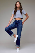 Dark Wash Cuffed Stretch 31" Inseam Straight Jean