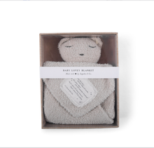 "You know that place between sleep and awake" (Peter Pan) Bear Baby Lovey Blanket: White / You Know That Place
