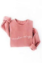 SUNSHINE AND COFFEE Graphic Sweatshirt: VINTAGE WHITE LONG SLEEVE / S
