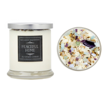 Fresh Scented Candles, Handmade Soy Candle, Crystal Candle: Peaceful Home / 12oz Glass Jar