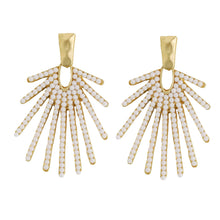 White Sunburst Earrings