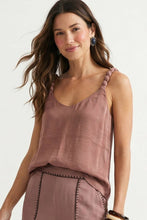 Classic V-neck Tank Top With Strap Accent - SS: Papyrus / 3s-2m-1l