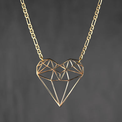 Heart on Figaro Necklace