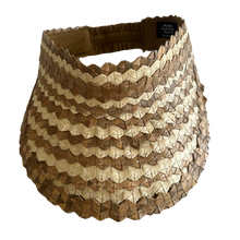 Stripe Woven Playa Visor: Cocoa/Nat