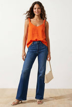 Classic V-neck Tank Top With Strap Accent - SS: Papyrus / 3s-2m-1l