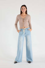 Light Wide Relaxed String Jeans