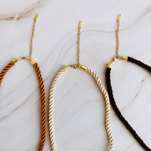 Satin Rope Baroque Pearl Necklace: Black