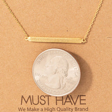 Thin Bar Pendant Necklace: S