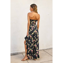 My Darling Asymmetrical Hem Maxi Dress: BLACK / S-M-L(3-2-1)