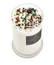 X-mas Morning Candles: 12oz Round Glass