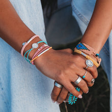 "Embrace" Silver Sea Turtle Charm Hair Tie Bracelets: Medium