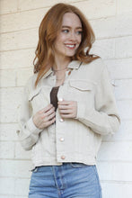 SJ919-ASIS WASHED DENIM TENCEL BUTTON FRONT JACKET: DENIM / M