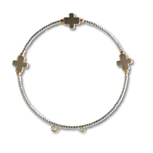 Faithful Cross Bangle-Silver