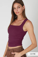 Clean Line Square Shirred Top Papaya
