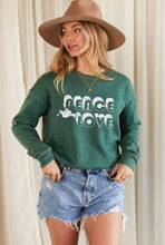 PEACE LOVE Mineral Graphic Sweatshirt: DUSTY FOREST / M