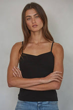 Black Knit V-Neck Cami Top