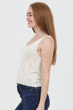 XHR10-SLD SLUBBY KNIT TANK TOP: NATURAL / M