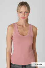 NS8258 - Vintage Reversible Ribbed Tank: Vintage Mist Teal