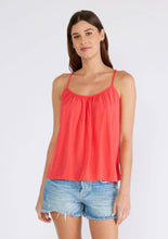 Crochet Lace Scoop Neck Tank Top: Hibiscus