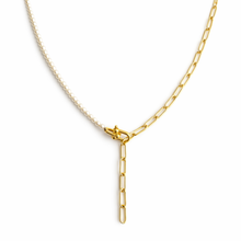Pearl & Chain Harmony Necklace – Modern Contrast Design