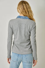 Melange Grey Thermal Button Down