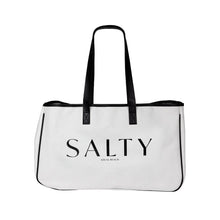 Salty Canvas Tote: White/Black