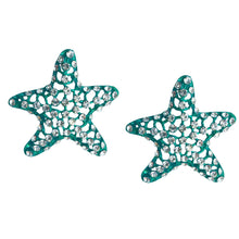 Green Starfish Earrings
