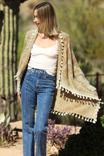 TASSEL FRINGE CARDIGAN OLIVE