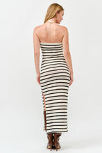 Striped Knit Maxi Dress: Rust / S
