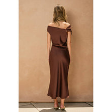 Satin Metal Trim Cowl Ruched Midi Dress: SAGE / S-M-L(2-2-2)