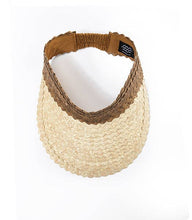 Two Tone Playa Straw Visor: Cocoa/Nat