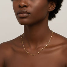 Petite Colored Clover Necklace: Blush Pink