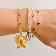 Petite Clover Layered Chain Bracelet: Blush Pink