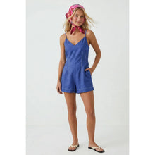 Royal Blue Linen Romper