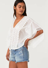 Sheer Crochet Boxy Kimono Top
