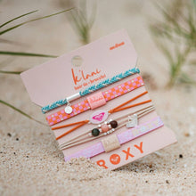 "Roxy Pink Tropics" Pink & Coral Island Vibe Hair Tie Bracelets: Medium