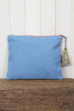 Embroidered Clutch with Tassel Pull