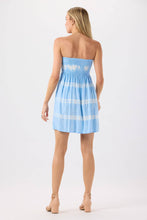 Shawna Mini Dress: Sky White Stripe / One Size