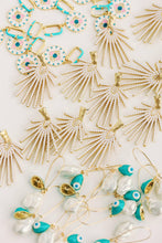 White Sunburst Earrings