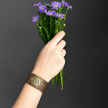 Electric Blue Leather Pave Eye Cuff