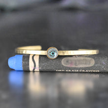 Thin Brass Cuff w/ Picture Image (Deco Eye)