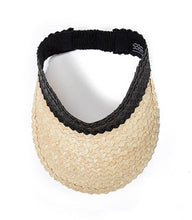Two Tone Playa Straw Visor: Cocoa/Nat