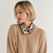 Ellison+Young Satin Twilly Scarf Necklace with Jeweled Magnetic Clasp: Luxe Equestrian Print