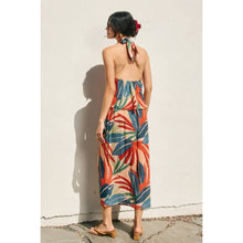 Sun Orange Midi Wrap Skirt
