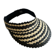 Stripe Woven Playa Visor: Cocoa/Nat